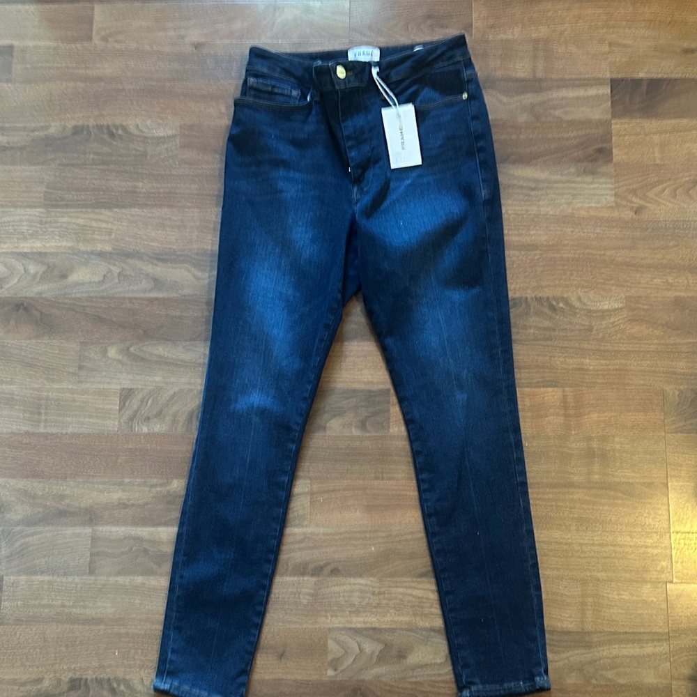Frame Denim Women's Skinny Jeans - Midnight Blue